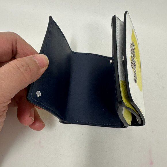 Kate Spade Cameron Lemon Zest Micro Tri Fold Wallet Several pockets - Picture 6 of 10